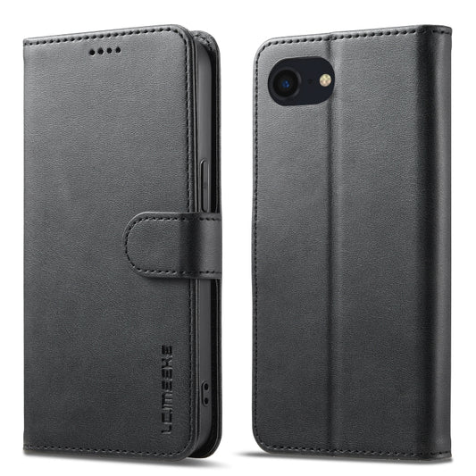 LC.IMEEKE Calf Texture Horizontal Flip Leather Case For iPhone 16e(Black) by LC.IMEEKE
