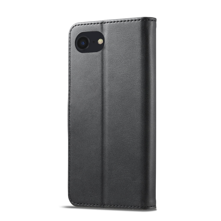 LC.IMEEKE Calf Texture Horizontal Flip Leather Case For iPhone 16e(Black) by LC.IMEEKE