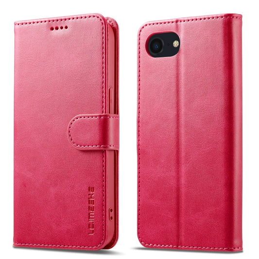 LC.IMEEKE Calf Texture Horizontal Flip Leather Case For iPhone 16e(Red) by LC.IMEEKE