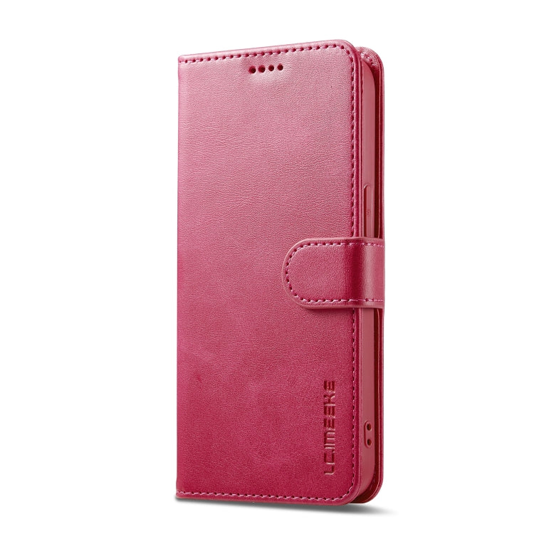 LC.IMEEKE Calf Texture Horizontal Flip Leather Case For iPhone 16e(Red) by LC.IMEEKE