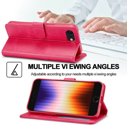 LC.IMEEKE Calf Texture Horizontal Flip Leather Case For iPhone 16e(Red) by LC.IMEEKE