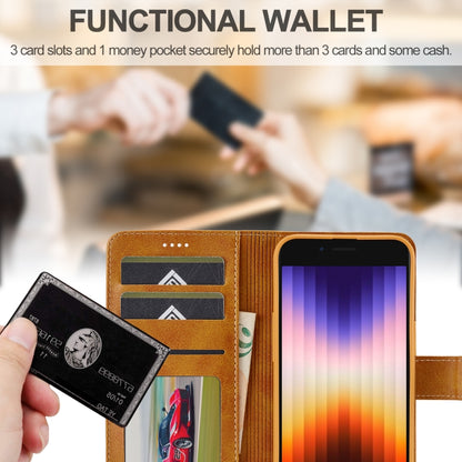 LC.IMEEKE Calf Texture Horizontal Flip Leather Case For iPhone 16e(Yellow) by LC.IMEEKE