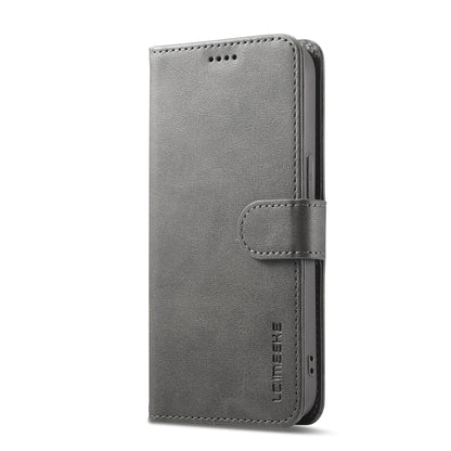 LC.IMEEKE Calf Texture Horizontal Flip Leather Case For iPhone 16e(Grey) by LC.IMEEKE