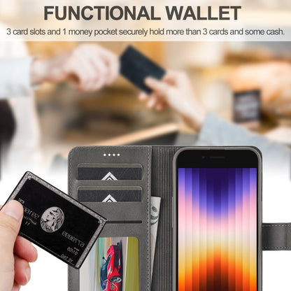 LC.IMEEKE Calf Texture Horizontal Flip Leather Case For iPhone 16e(Grey) by LC.IMEEKE