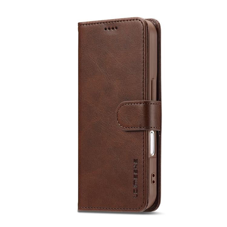 LC.IMEEKE Calf Texture Horizontal Flip Leather Case For iPhone 17(Brown) by LC.IMEEKE