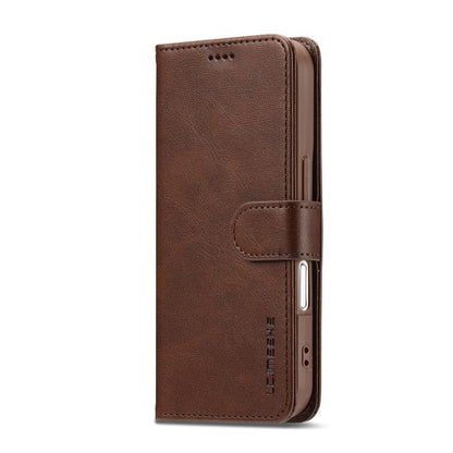 LC.IMEEKE Calf Texture Horizontal Flip Leather Case For iPhone 17(Brown) by LC.IMEEKE