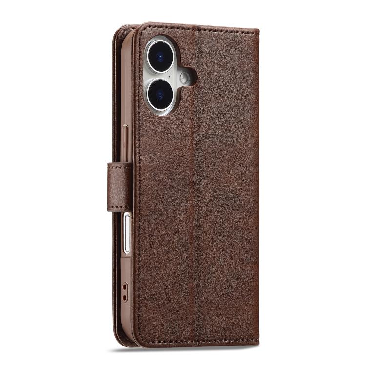 LC.IMEEKE Calf Texture Horizontal Flip Leather Case For iPhone 17(Brown) by LC.IMEEKE