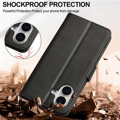 LC.IMEEKE Calf Texture Horizontal Flip Leather Case For iPhone 17(Black) by LC.IMEEKE