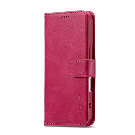 LC.IMEEKE Calf Texture Horizontal Flip Leather Case For iPhone 17(Red) by LC.IMEEKE