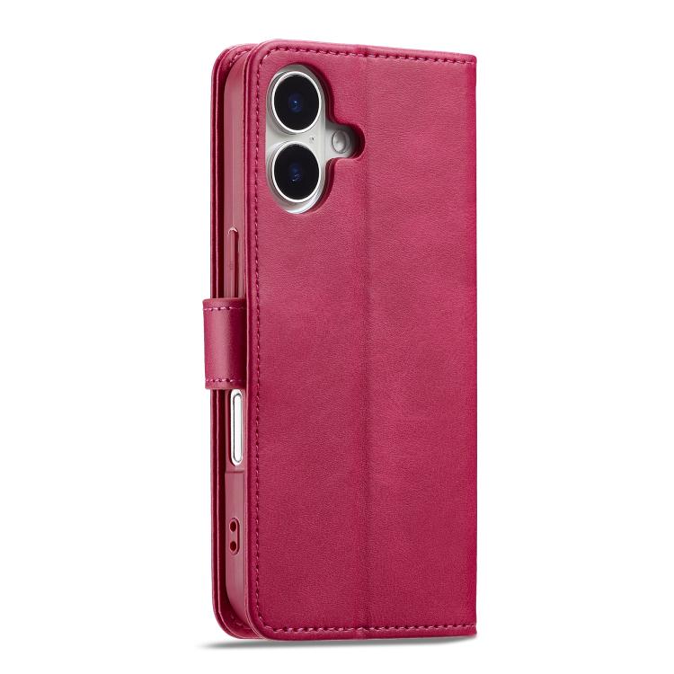 LC.IMEEKE Calf Texture Horizontal Flip Leather Case For iPhone 17(Red) by LC.IMEEKE
