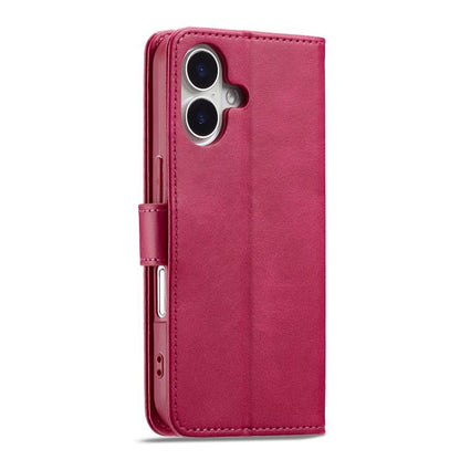 LC.IMEEKE Calf Texture Horizontal Flip Leather Case For iPhone 17(Red) by LC.IMEEKE