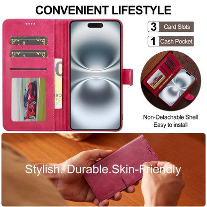 LC.IMEEKE Calf Texture Horizontal Flip Leather Case For iPhone 17(Red) by LC.IMEEKE