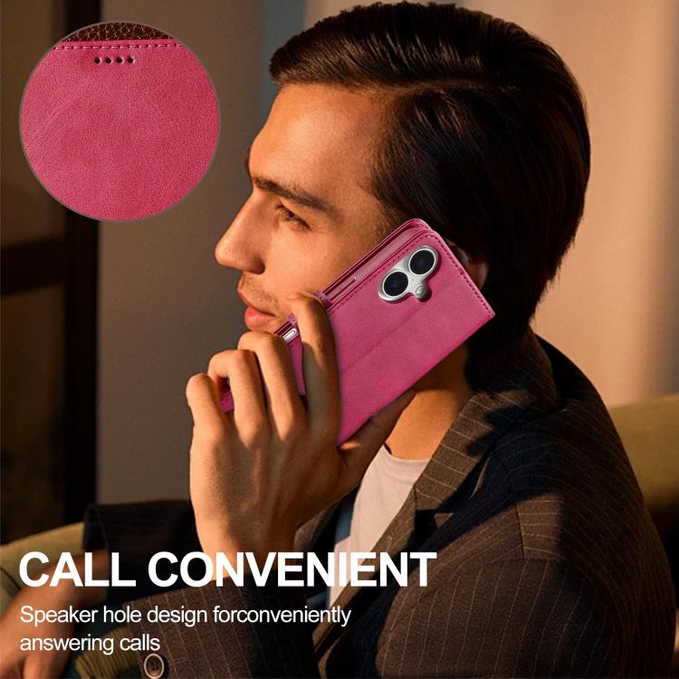 LC.IMEEKE Calf Texture Horizontal Flip Leather Case For iPhone 17(Red) by LC.IMEEKE