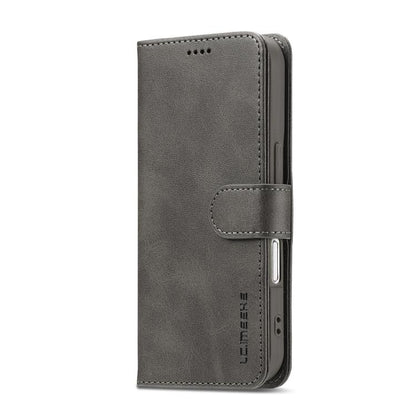 LC.IMEEKE Calf Texture Horizontal Flip Leather Case For iPhone 17(Grey) by LC.IMEEKE