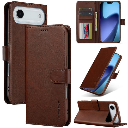 LC.IMEEKE Calf Texture Horizontal Flip Leather Case For iPhone Air(Brown) by LC.IMEEKE