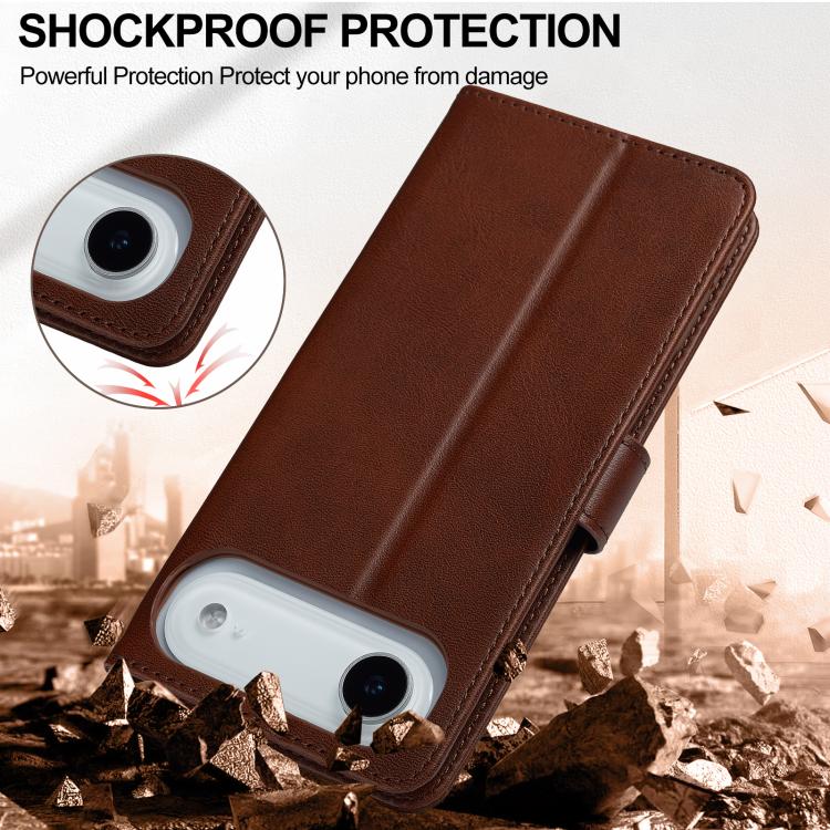 LC.IMEEKE Calf Texture Horizontal Flip Leather Case For iPhone Air(Brown) by LC.IMEEKE