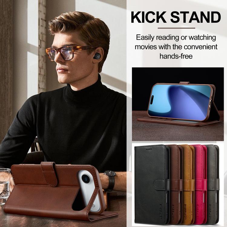 LC.IMEEKE Calf Texture Horizontal Flip Leather Case For iPhone Air(Brown) by LC.IMEEKE