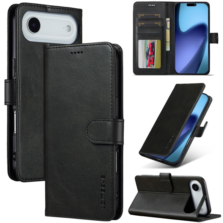 LC.IMEEKE Calf Texture Horizontal Flip Leather Case For iPhone Air(Black) by LC.IMEEKE
