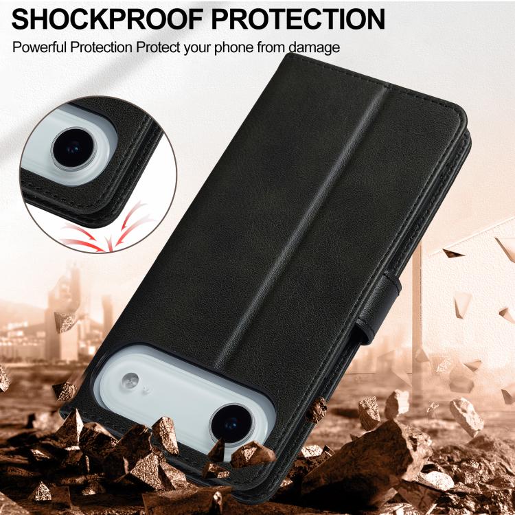 LC.IMEEKE Calf Texture Horizontal Flip Leather Case For iPhone Air(Black) by LC.IMEEKE