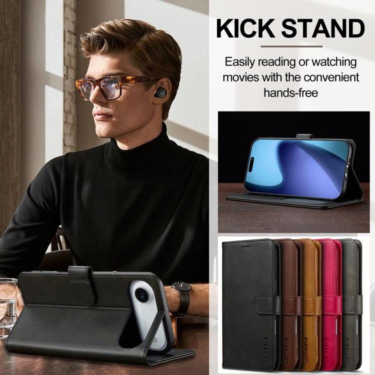 LC.IMEEKE Calf Texture Horizontal Flip Leather Case For iPhone Air(Black) by LC.IMEEKE