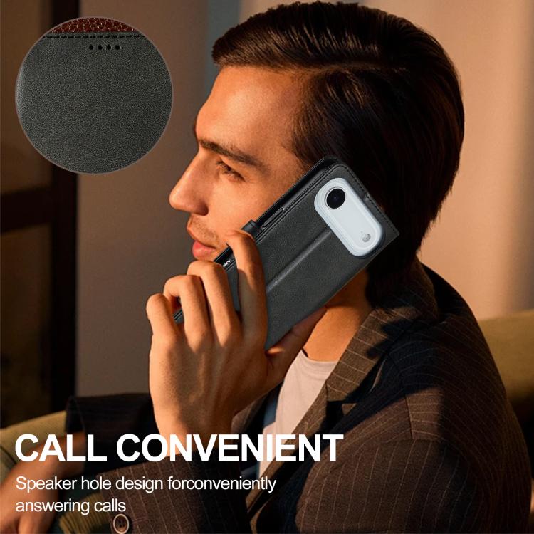 LC.IMEEKE Calf Texture Horizontal Flip Leather Case For iPhone Air(Black) by LC.IMEEKE