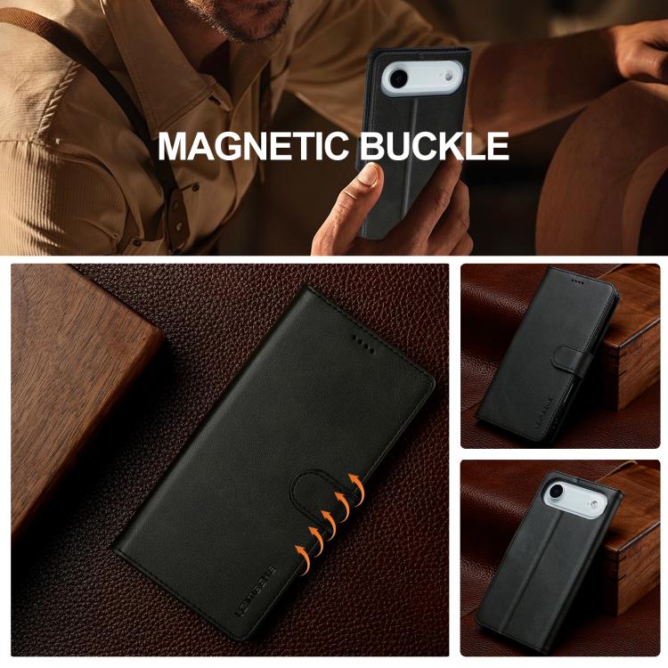 LC.IMEEKE Calf Texture Horizontal Flip Leather Case For iPhone Air(Black) by LC.IMEEKE