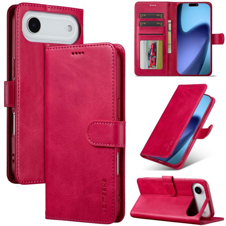 LC.IMEEKE Calf Texture Horizontal Flip Leather Case For iPhone Air(Red) by LC.IMEEKE