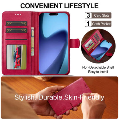 LC.IMEEKE Calf Texture Horizontal Flip Leather Case For iPhone Air(Red) by LC.IMEEKE