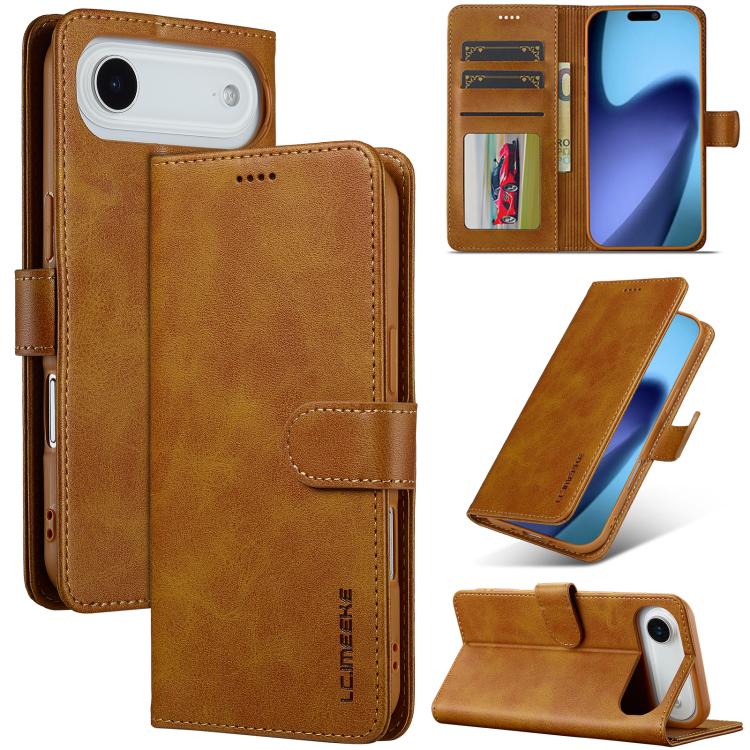 LC.IMEEKE Calf Texture Horizontal Flip Leather Case For iPhone Air(Yellow) by LC.IMEEKE