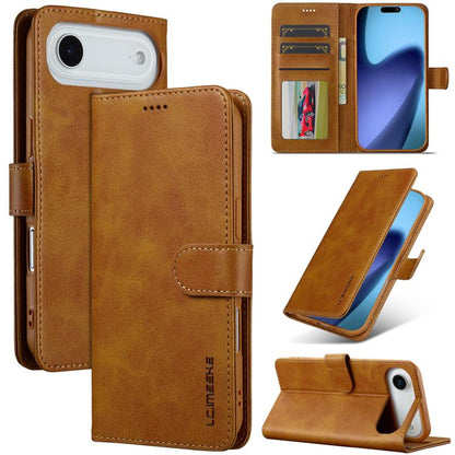 LC.IMEEKE Calf Texture Horizontal Flip Leather Case For iPhone Air(Yellow) by LC.IMEEKE