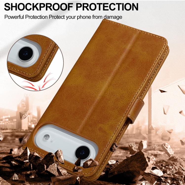 LC.IMEEKE Calf Texture Horizontal Flip Leather Case For iPhone Air(Yellow) by LC.IMEEKE