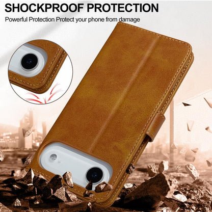 LC.IMEEKE Calf Texture Horizontal Flip Leather Case For iPhone Air(Yellow) by LC.IMEEKE