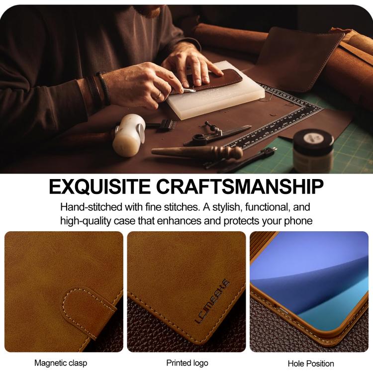 LC.IMEEKE Calf Texture Horizontal Flip Leather Case For iPhone Air(Yellow) by LC.IMEEKE