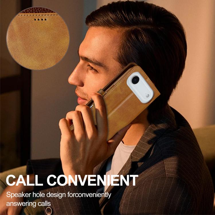 LC.IMEEKE Calf Texture Horizontal Flip Leather Case For iPhone Air(Yellow) by LC.IMEEKE