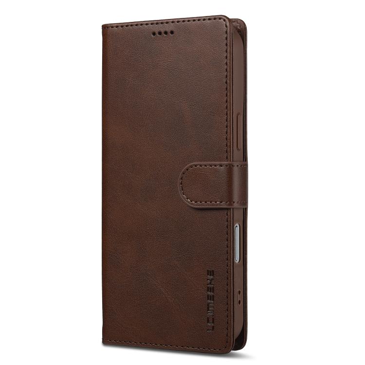 LC.IMEEKE Calf Texture Horizontal Flip Leather Case For iPhone 17 Pro(Brown) by LC.IMEEKE