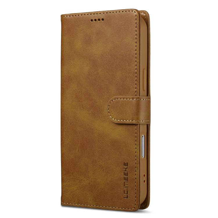 LC.IMEEKE Calf Texture Horizontal Flip Leather Case For iPhone 17 Pro(Yellow) by LC.IMEEKE