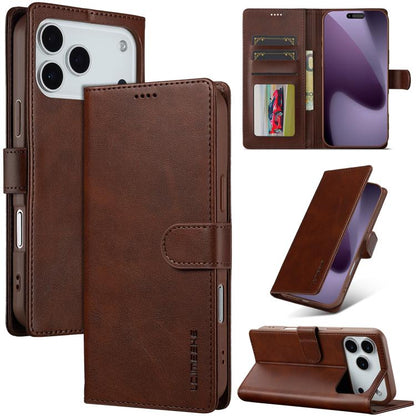 LC.IMEEKE Calf Texture Horizontal Flip Leather Case For iPhone 17 Pro Max(Brown) by LC.IMEEKE