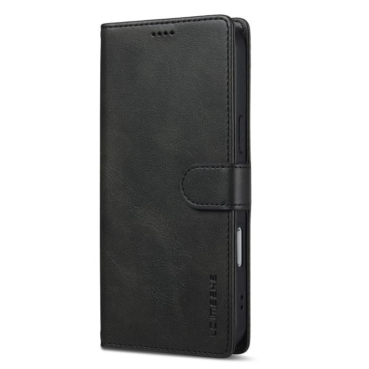 LC.IMEEKE Calf Texture Horizontal Flip Leather Case For iPhone 17 Pro Max(Black) by LC.IMEEKE