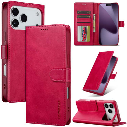 LC.IMEEKE Calf Texture Horizontal Flip Leather Case For iPhone 17 Pro Max(Red) by LC.IMEEKE