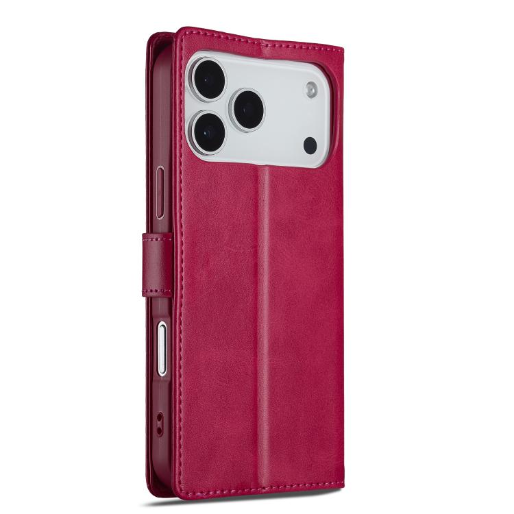 LC.IMEEKE Calf Texture Horizontal Flip Leather Case For iPhone 17 Pro Max(Red) by LC.IMEEKE