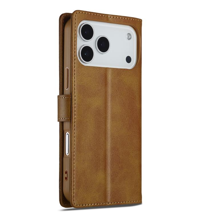 LC.IMEEKE Calf Texture Horizontal Flip Leather Case For iPhone 17 Pro Max(Yellow) by LC.IMEEKE