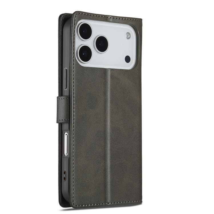 LC.IMEEKE Calf Texture Horizontal Flip Leather Case For iPhone 17 Pro Max(Grey) by LC.IMEEKE