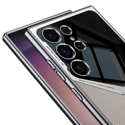 For Samsung Galaxy S24 Ultra GKK Leather Electroplating Supersonic Speed Shockproof Phone Case(Black) by GKK