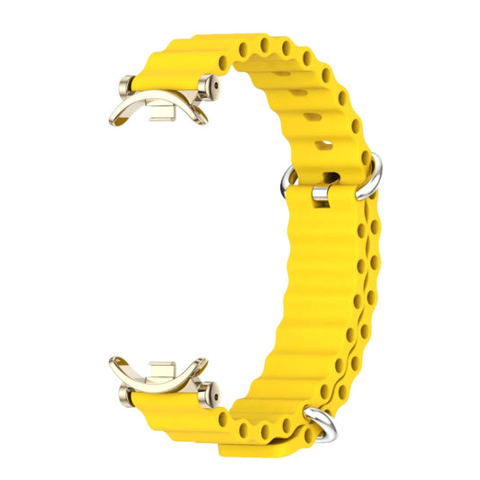 For Xiaomi Smart Band 10 / 9 / 8 Mijobs GT4 Marine Silicone Breathable Watch Band(Yellow Light Gold) by MIJOBS