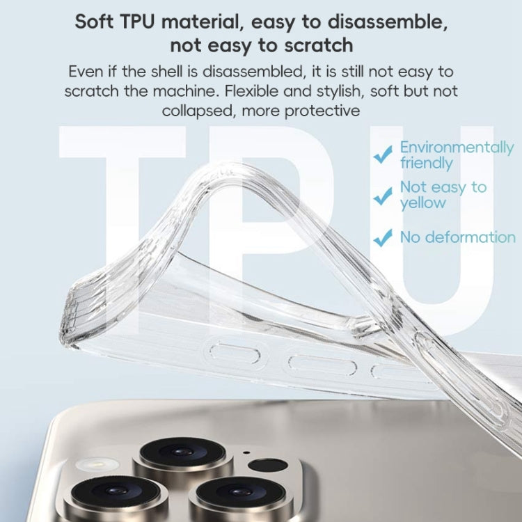 For iPhone 16 ZGA Clear TPU Shockproof Phone Case(Transparent) by ZGA