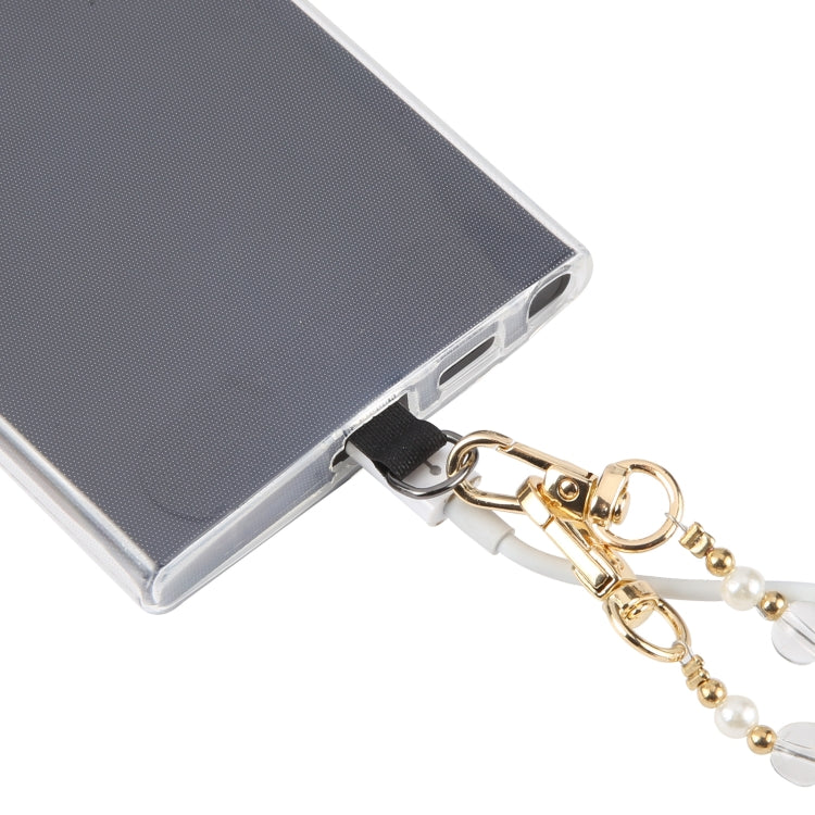 Mobile Phone Anti-lost Long Chain Flash Diamond Pearl Crossbody Lanyard(Green) by bashfashion