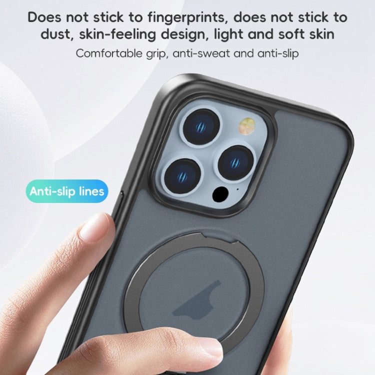 For iPhone 15 ZGA Magsafe Holder PC Hybrid TPU Phone Case(Pink) by ZGA