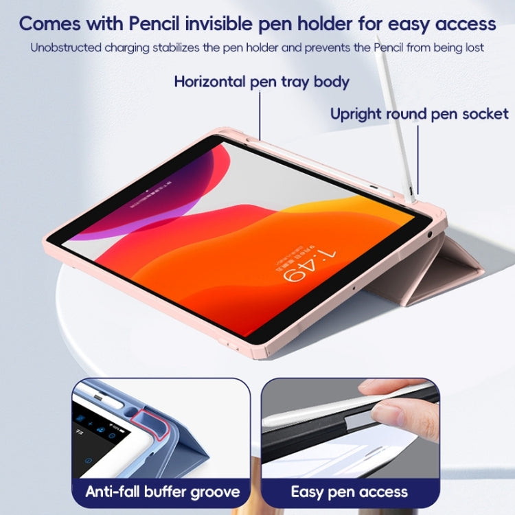 For iPad Air 10.9 2022 / 2020 ZGA Tri-Fold Voltage Smart Leather Tablet Case(Black) by ZGA