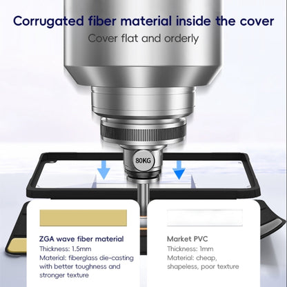 For iPad 10.2 2021/2020/2019 ZGA Tri-Fold Voltage Smart Leather Tablet Case(Ice Blue) by ZGA