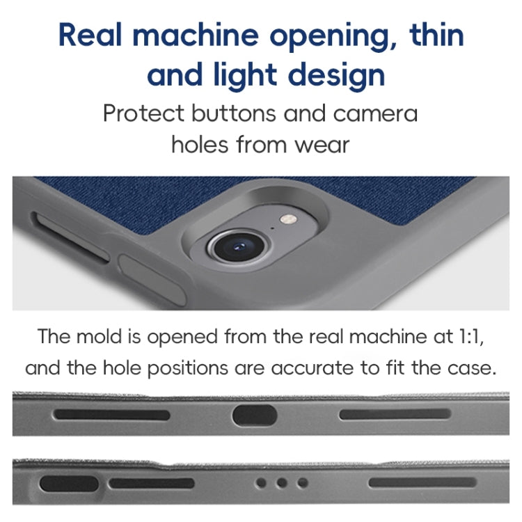 For iPad 2025 / 2022 ZGA Tri-Fold Voltage Smart Leather Tablet Case(Blue) by ZGA